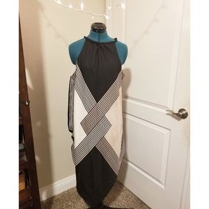 Asymmetrical halter dress